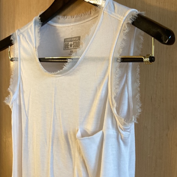 Converse One Star Sheer Tank Top with Pocket, size XS - Picture 3 of 10